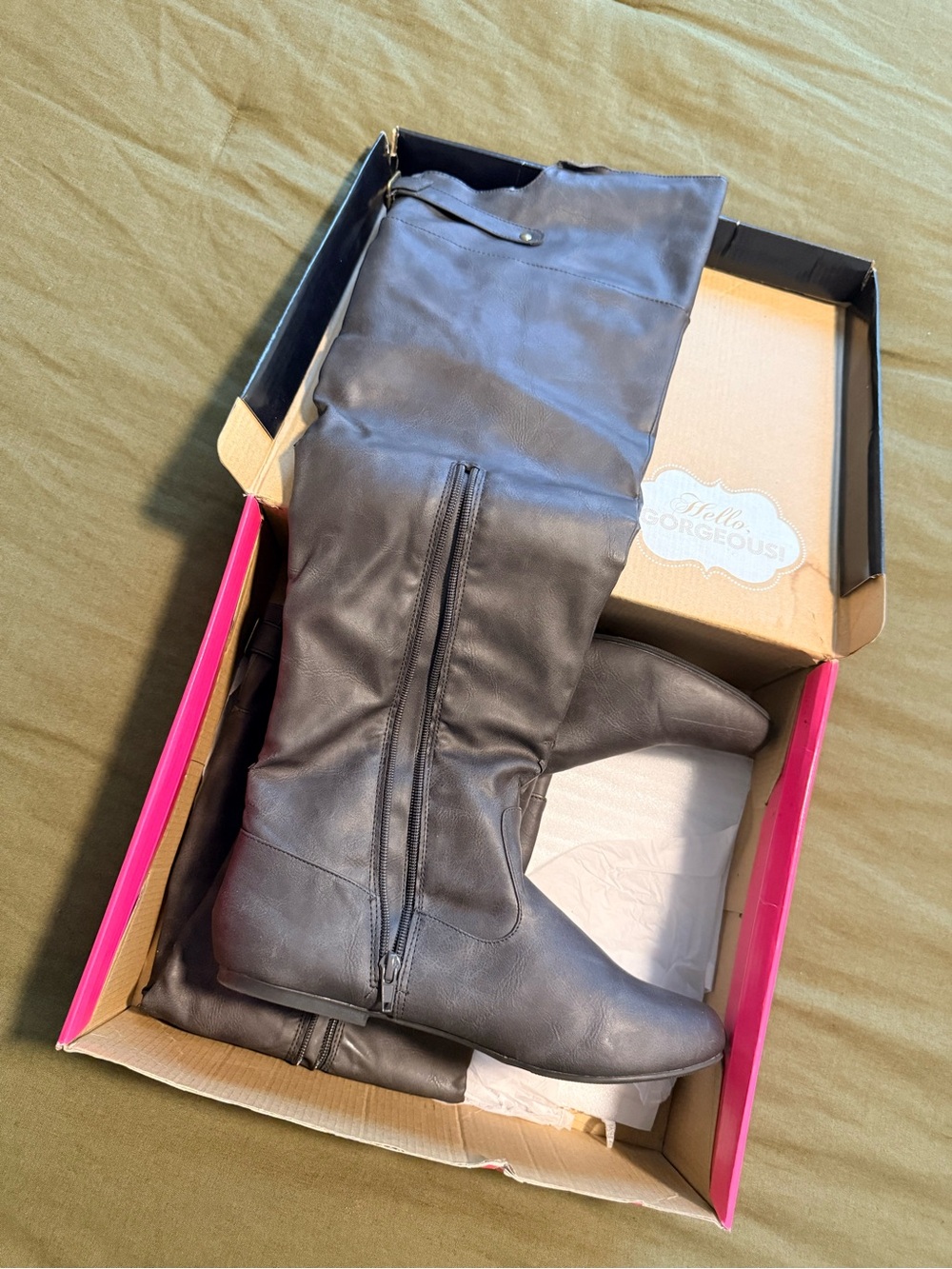 Charlotte Russe Black Over-the-Knee Riding Boots
